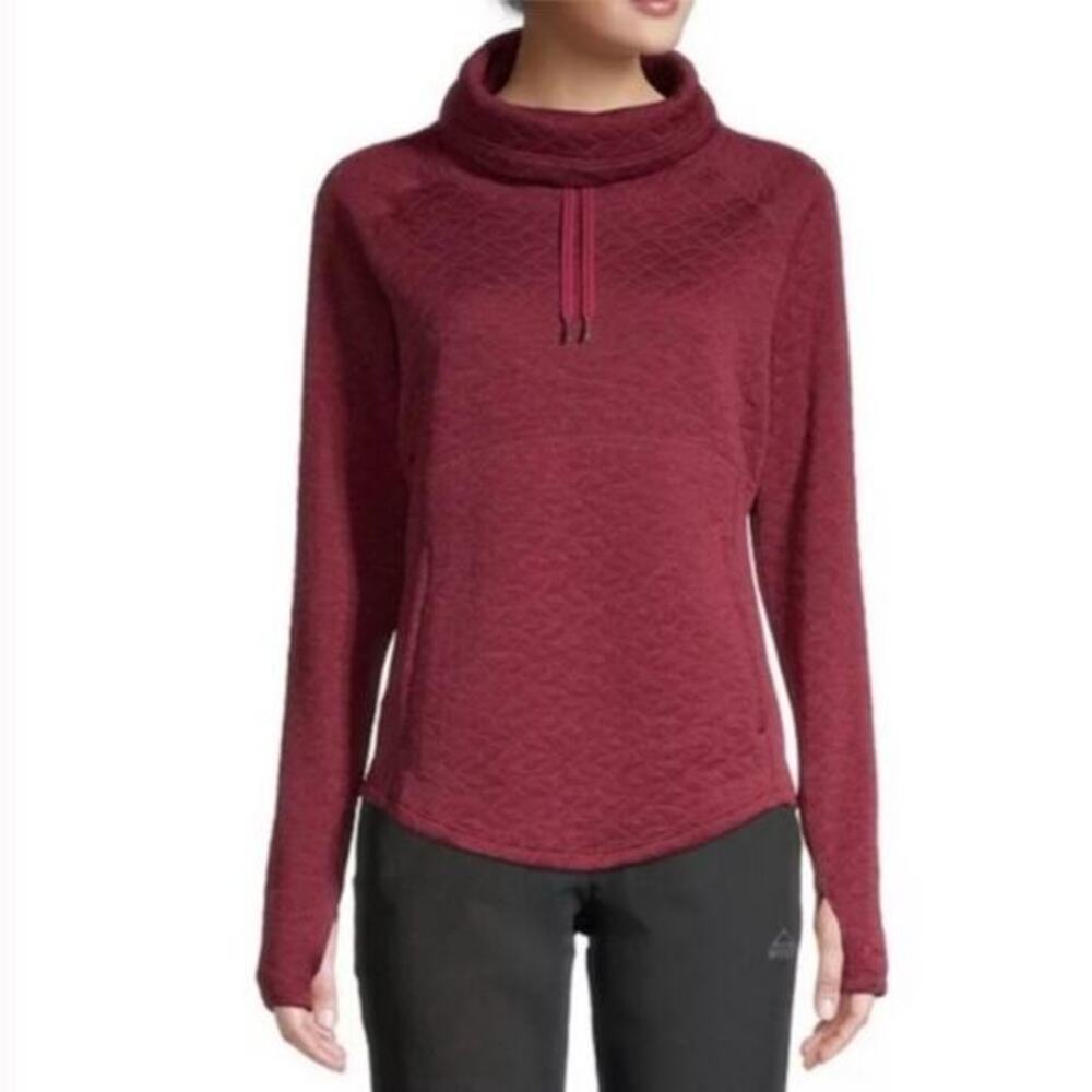 Marmot - Annie Quilted Cowlneck Long Sleeve‎ Pullover - Burgundy- Size S